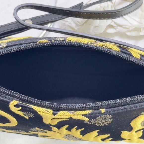 Dolce & Gabbana Black & Gold Embroidered Shoulder Bag Metallic  Accents Dust Bag - Picture 3 of 8